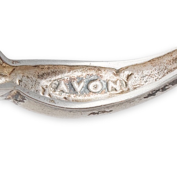 Vintage Avon Black Onyx Sterling Silver Ring Sizs 8 Marquise Cut Gemstone - Picture 5 of 5